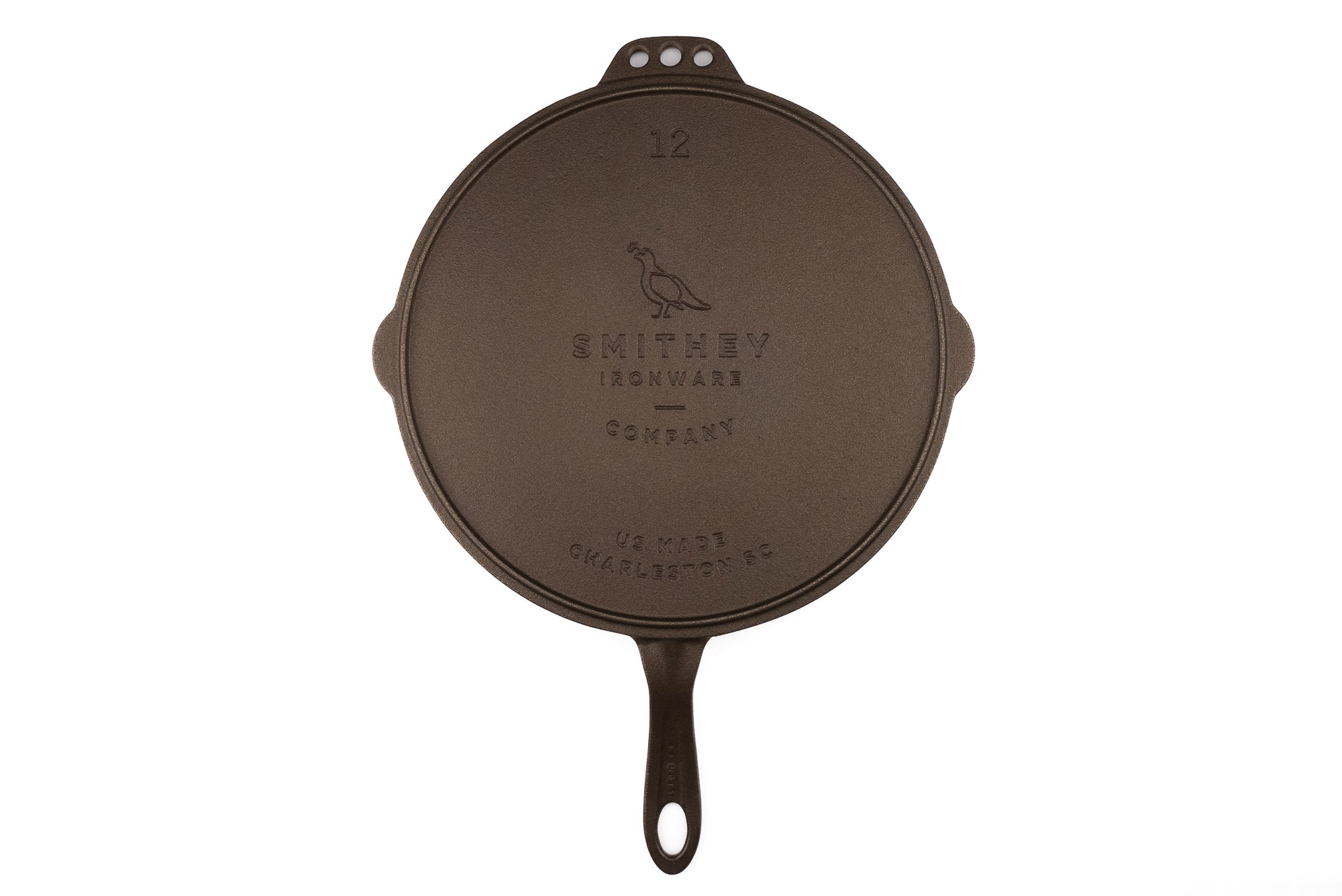 Smithey No. 12 Cast Iron Flat Top Griddle - Premium Pre-Seasoned Carbon Steel Cookware for Outdoor Camping, BBQ, and Home Kitchen Use