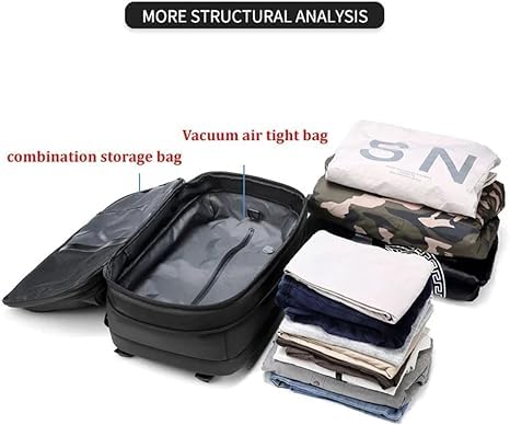 Anti Theft Travel Backpack 60L Expandable Waterproof Hiking Backpack with USB Charging Port for Outdoor Camping, Business Trips & Airplane Carry-On