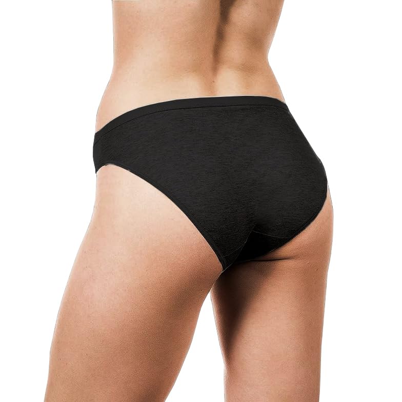 Sexy Basics Women's 12-Pack & 18-Pack High-Cut Bikini Briefs | 100% Cotton Underwear | Comfortable Everyday Wear for Work, Gym & Sleep