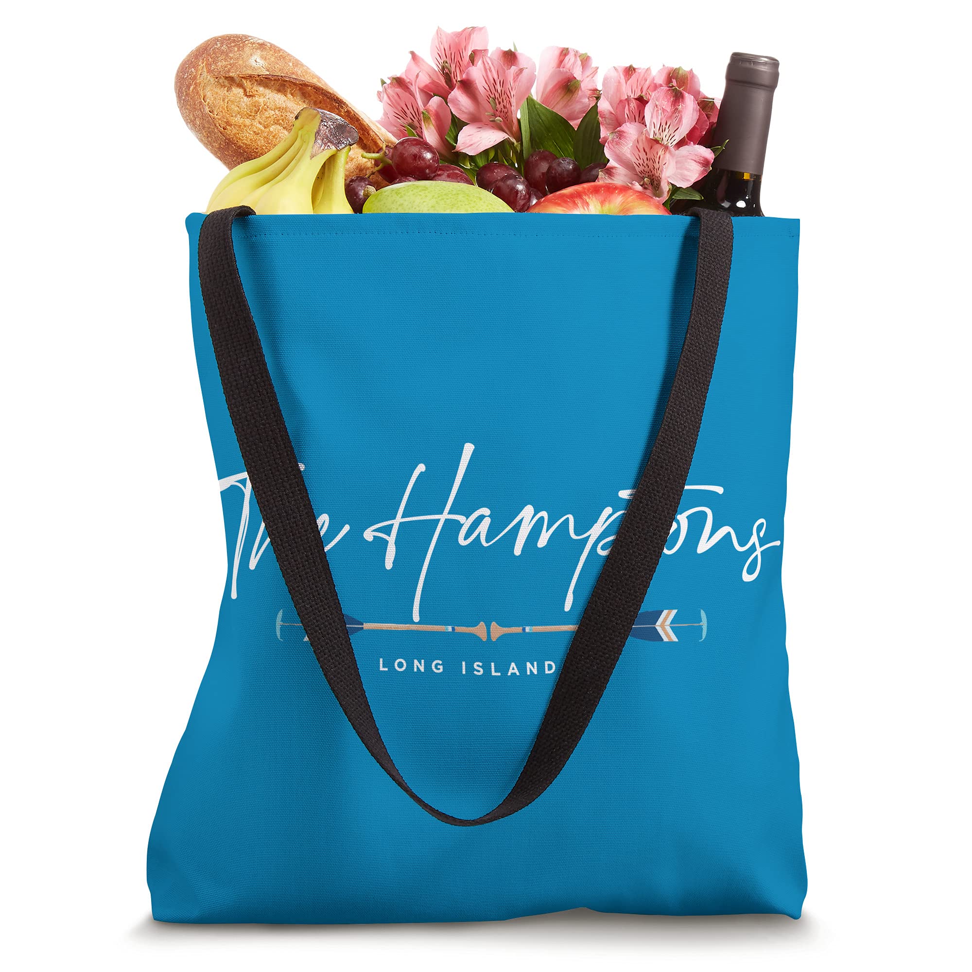 Stylish The Hamptons Long Island NY Oars Graphic Tote Bag - Durable Beach & Shopping Tote for Women, Perfect for Summer Outings, Groceries & Travel