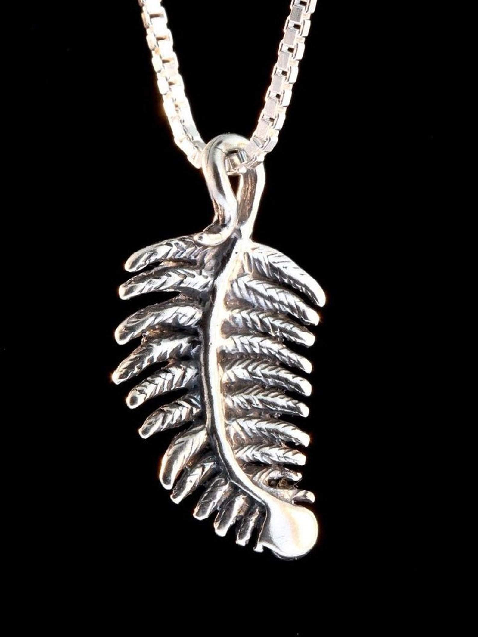 Silver Fern Charm Necklace - Sterling Silver Leaf Pendant Jewelry for Women - Perfect for Everyday Wear, Gifts & Nature-Inspired Fashion
