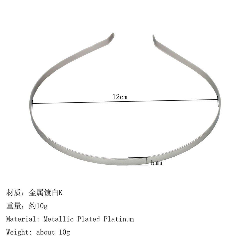 Suoirblss 20Pcs 5mm Metal Blank Headbands - Alloy Hoop Hair Accessories for DIY Crafting | Perfect for Bridal, Cosplay, and Everyday Hair Styling