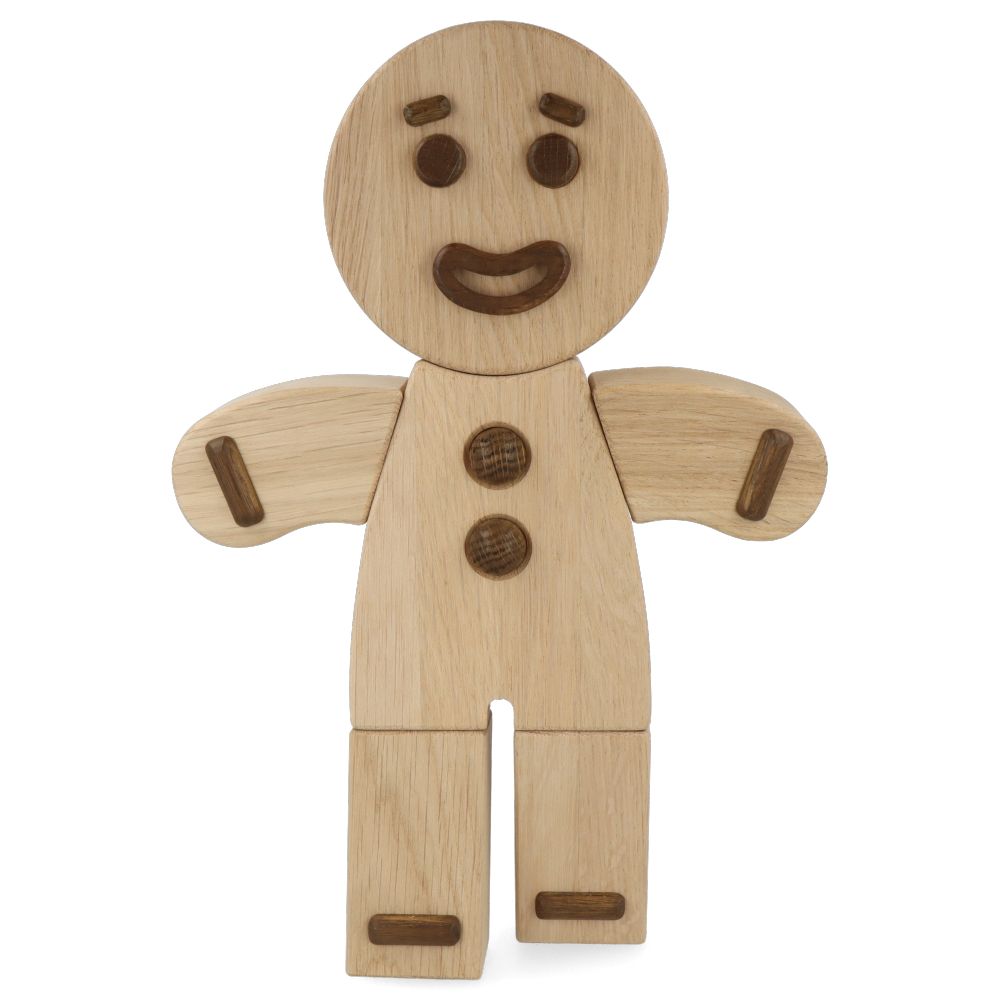 Natural Oak Gingerbread Man Cookie Cutter - Large Size for Holiday Baking, Christmas Decor, and DIY Crafts