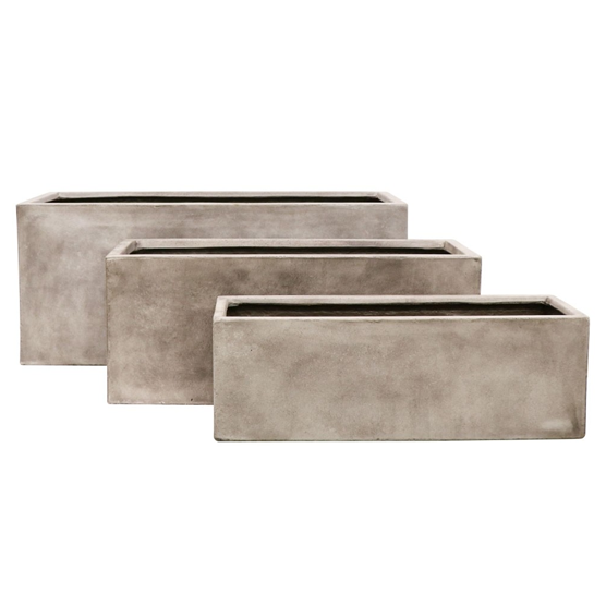 Waihou Cement Outdoor Planter - Large Modern Garden Flower Pot for Patio, Balcony & Backyard Decor | Durable Weather-Resistant Planter Box for Plants, Succulents & Herbs