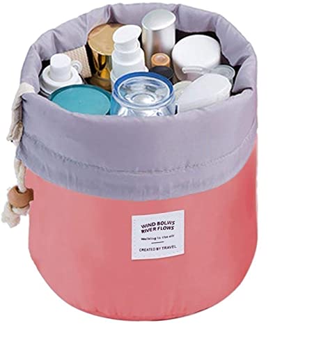 Round Cosmetic Bag for Makeup & Jewelry Storage - Travel Vanity Pouch Organizer for Dressing Table, Grooming Essentials - Multi Color (1 Piece) | Perfect for Travel, Home Organization & Daily Beauty Routine
