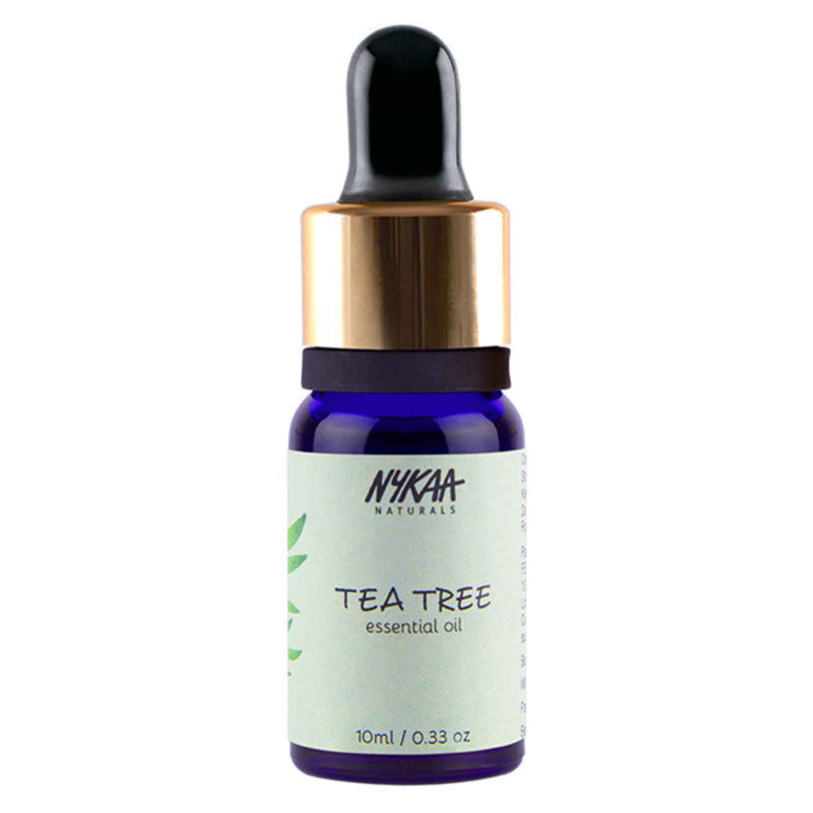 Nykaa Naturals Tea Tree Essential Oil, 10ml - 100% Pure Cold Pressed Oil for Skin & Hair Care - Promotes Hair Growth, Scalp Treatment, Fights Dandruff & Acne - Perfect for Aromatherapy, DIY Beauty & Natural Remedies