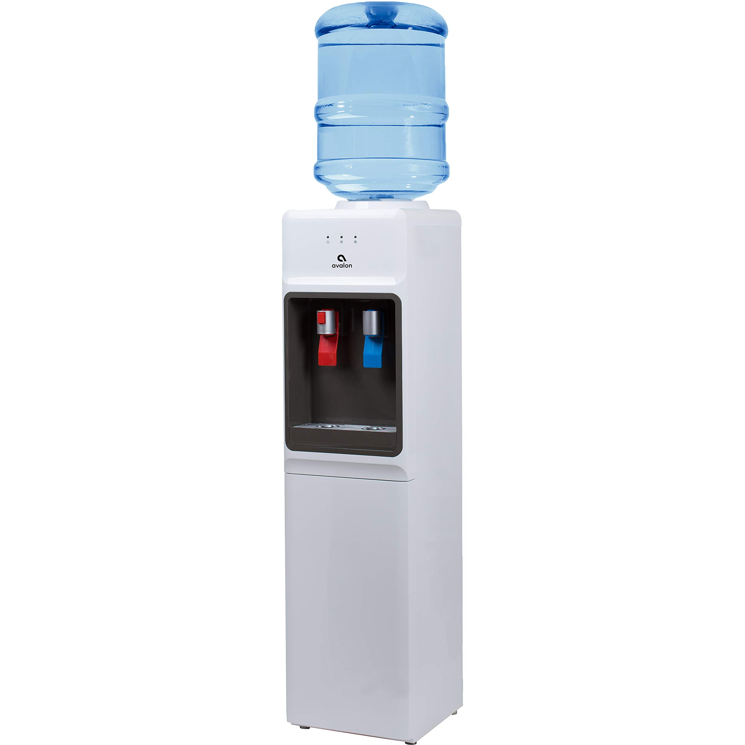 Avalon Top Loading Water Cooler Dispenser with Hot & Cold Water - Child Safety Lock, Slim Space-Saving Design for Home & Office - Compatible with 3 & 5 Gallon Bottles - UL Certified - Perfect for Kitchens, Break Rooms and Dormitories