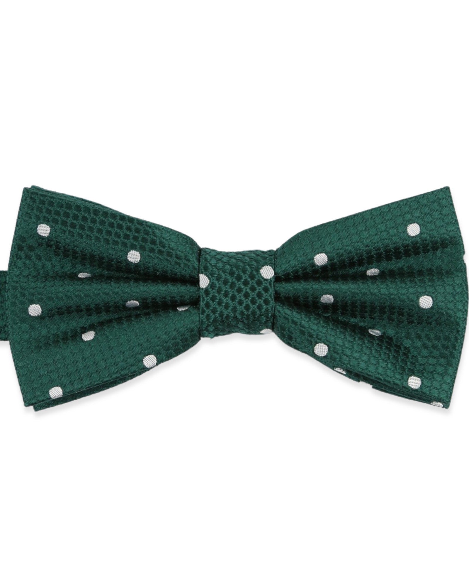 DÉCLIC Classic Spot Bow Tie for Men - Dark Green Formal Necktie | Perfect for Weddings, Parties & Special Occasions