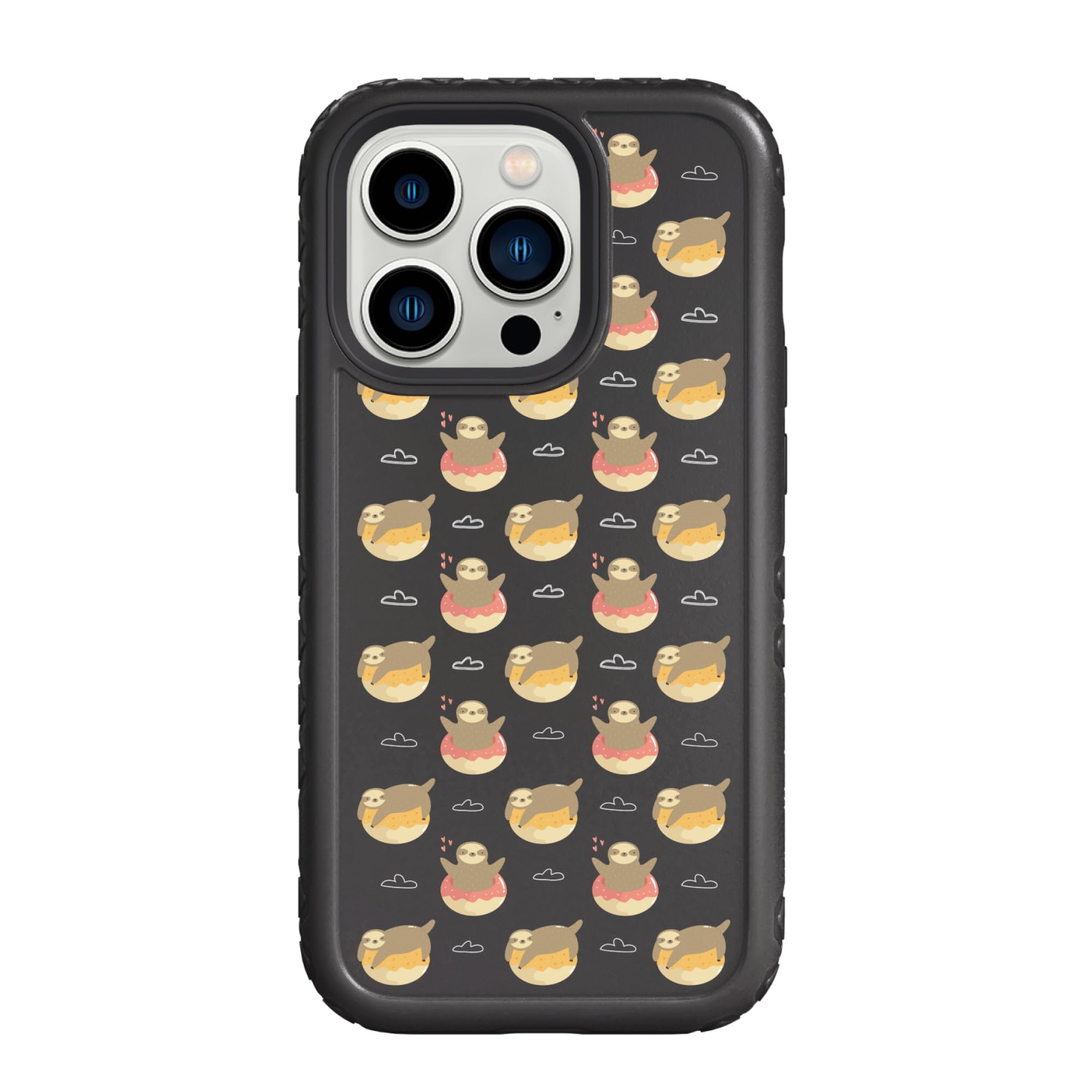 Dreamy Sloth iPhone 14 Pro Max Case - MagSafe Compatible Shockproof Dual Layer Protective Cover | 16ft Military Drop Test Certified | Onyx Black Sloth Design | Perfect for Outdoor Adventures & Daily Protection
