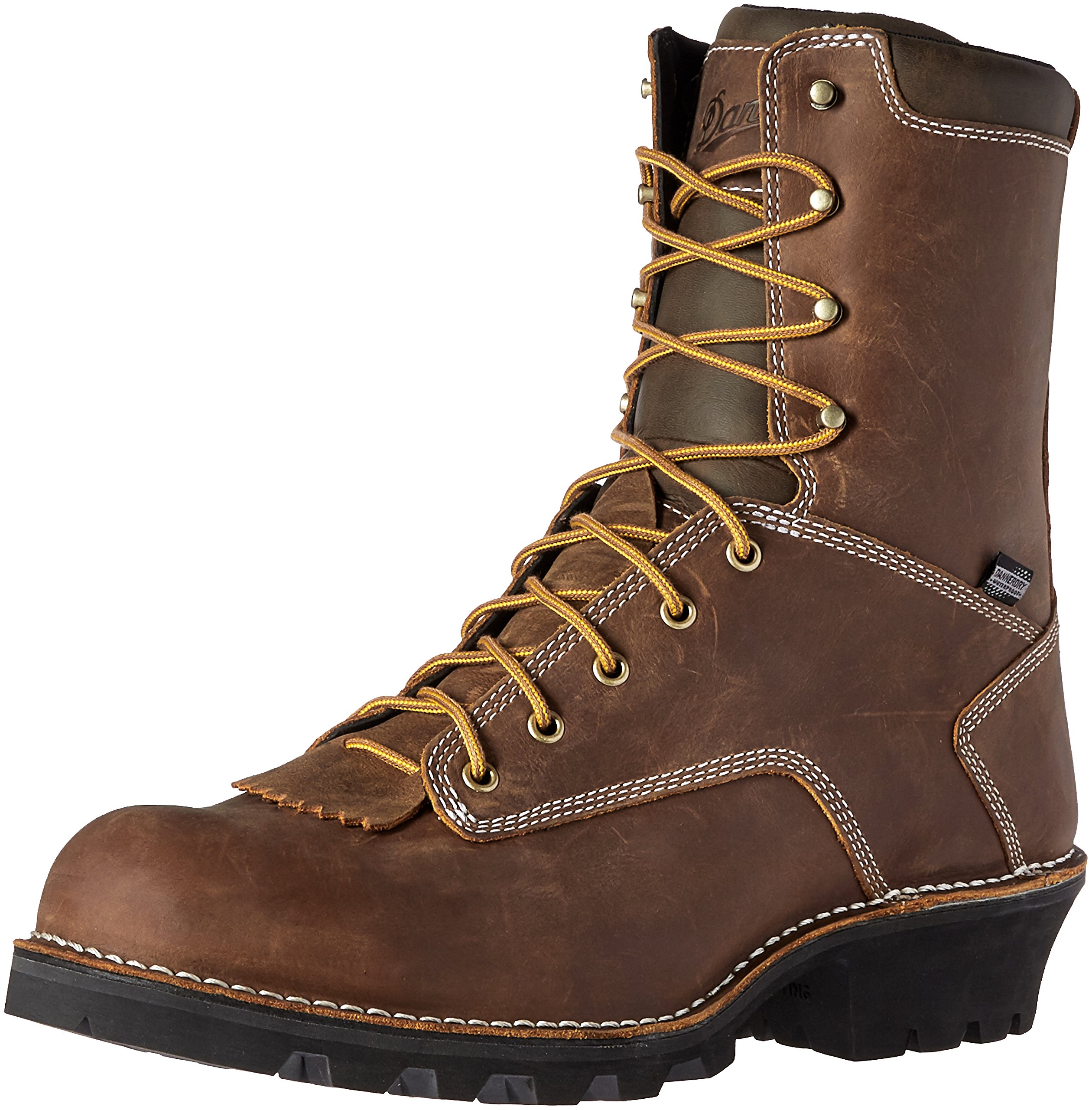 Danner Men's Logger Boots - Waterproof Oiled Nubuck Leather, Lightweight Platform with Vibram 360 Traction Outsole & 90-Degree Heel - Ideal for Hiking, Hunting & Outdoor Work