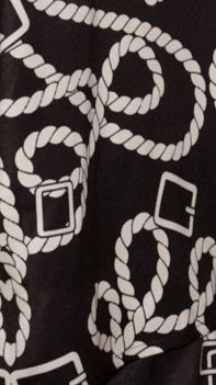 Fergie Button Up Shirt for Women - Stylish Black & White Print Blouse - Perfect for Office, Casual Outfits and Date Nights