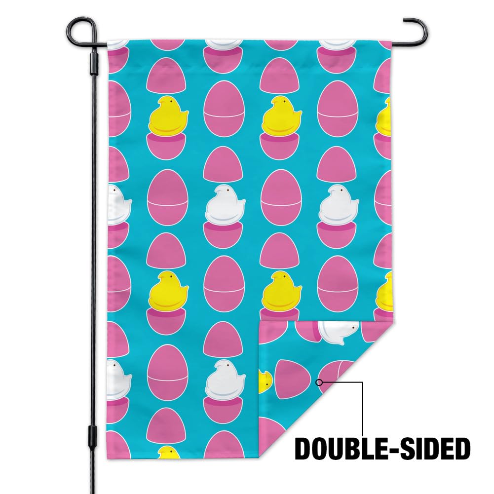 Peeps Easter Eggs Garden Flag for Spring Yard Decor