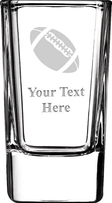 Custom Engraved Fantasy Football League Shot Glasses - 12 Pack 2.75oz Personalized Team Prize Glasses for Football Fans | Perfect for Tailgate Parties, Sports Bars & Fantasy League Awards