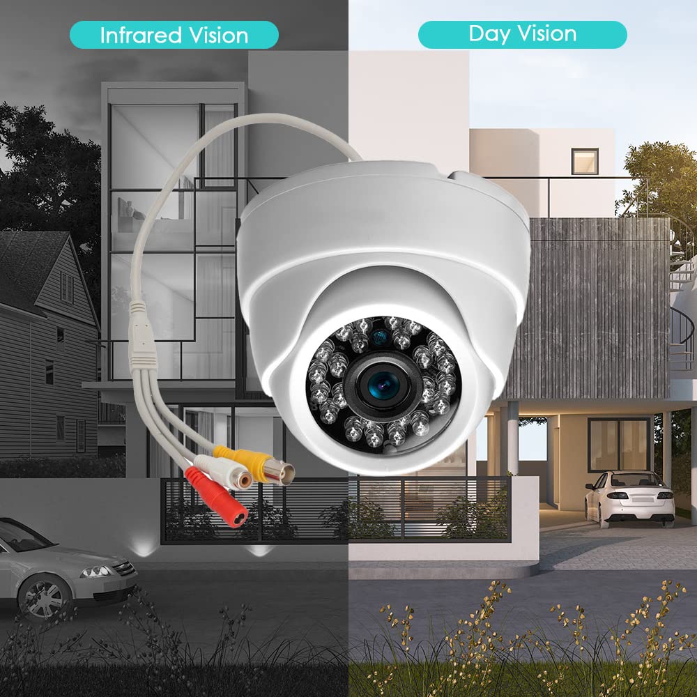 Vanxse® 800TVL Indoor Dome Security Camera with 24 IR LEDs, 1/3