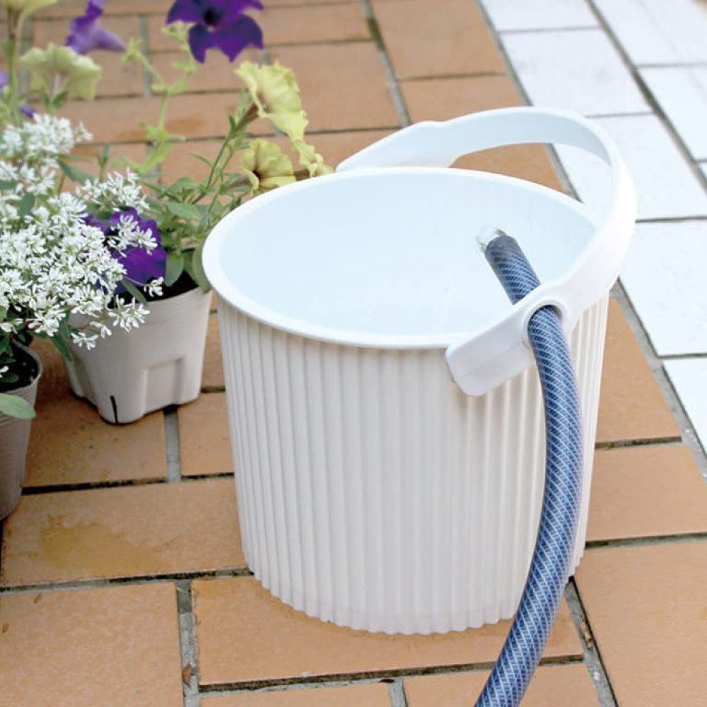 HACHIMAN KASEI OmnioUtil 4L White Compost Bin & Storage Container for Kitchen, Garden, and Organic Waste Recycling
