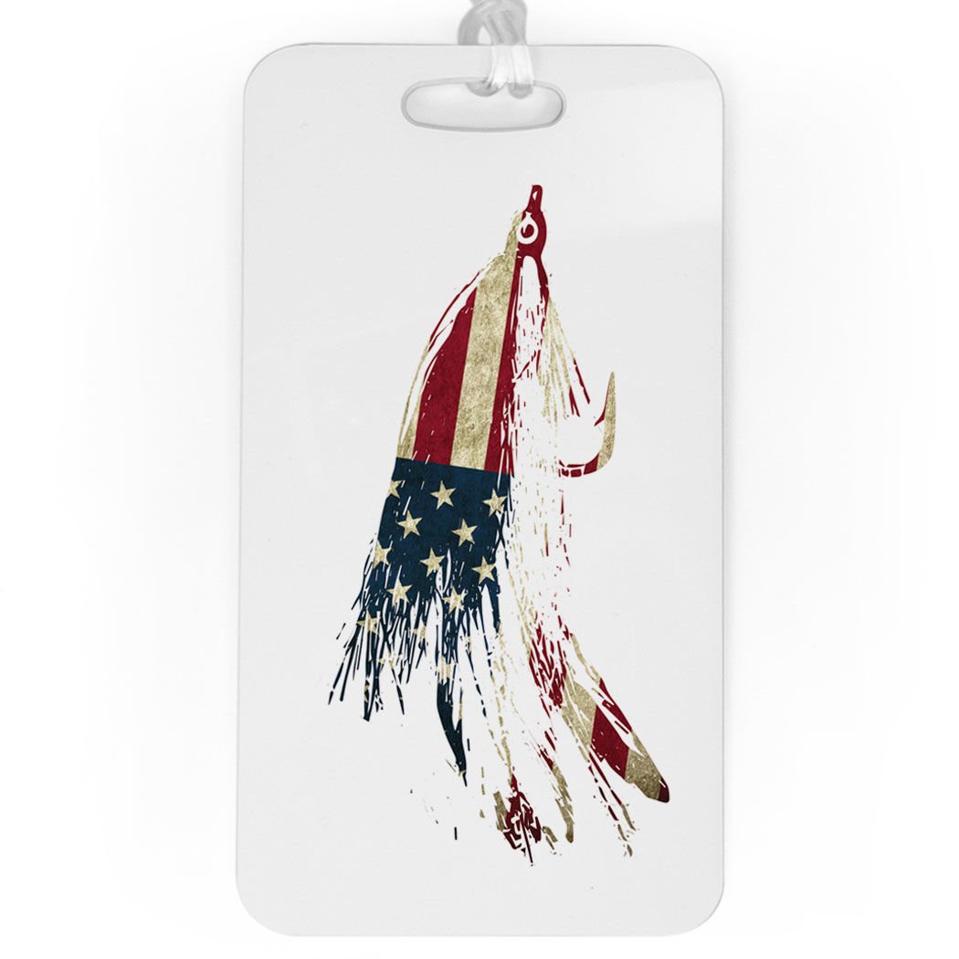 Fly Fishing Luggage Tag & Bag Tag - American Lefty Design with Custom Info on Back - Large Size for Travel & Outdoor Adventures