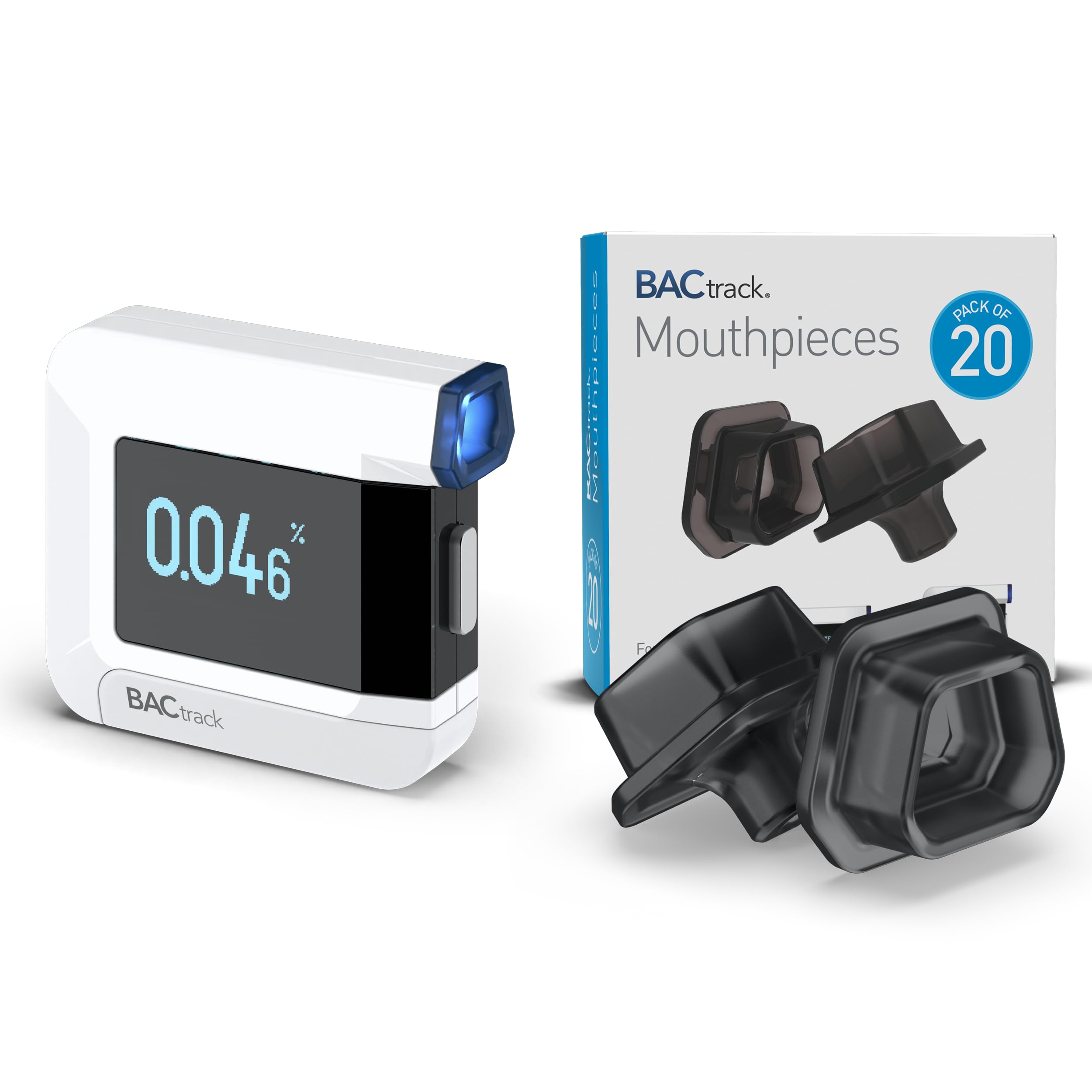BACtrack C8 Professional-Grade Breathalyzer with 20 Disposable Mouthpieces - Accurate Alcohol Detection for Personal & Workplace Safety, DUI Prevention, and Health Monitoring