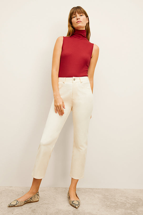 Vintage 90s Daria High-Waisted Eco-Friendly Jeans - Better Than Denim in Bright Ivory | Retro Fashion for Women, Casual Wear & Street Style Outfits