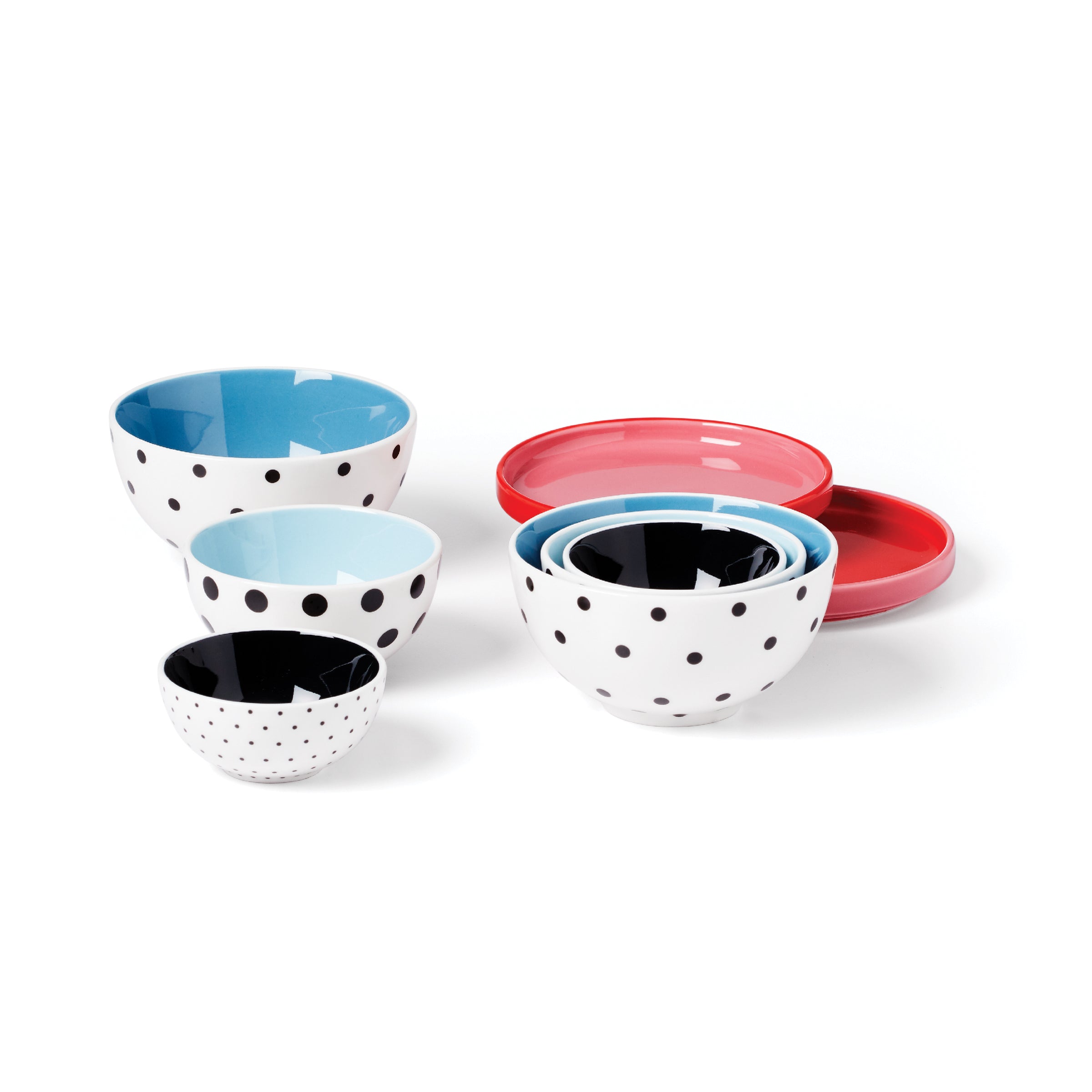 On The Spot 8-Piece Mini Nesting Bowls Set - Stackable Space-Saving Kitchen Storage for Baking, Meal Prep & Snacks - Perfect for Small Spaces & Organized Pantries