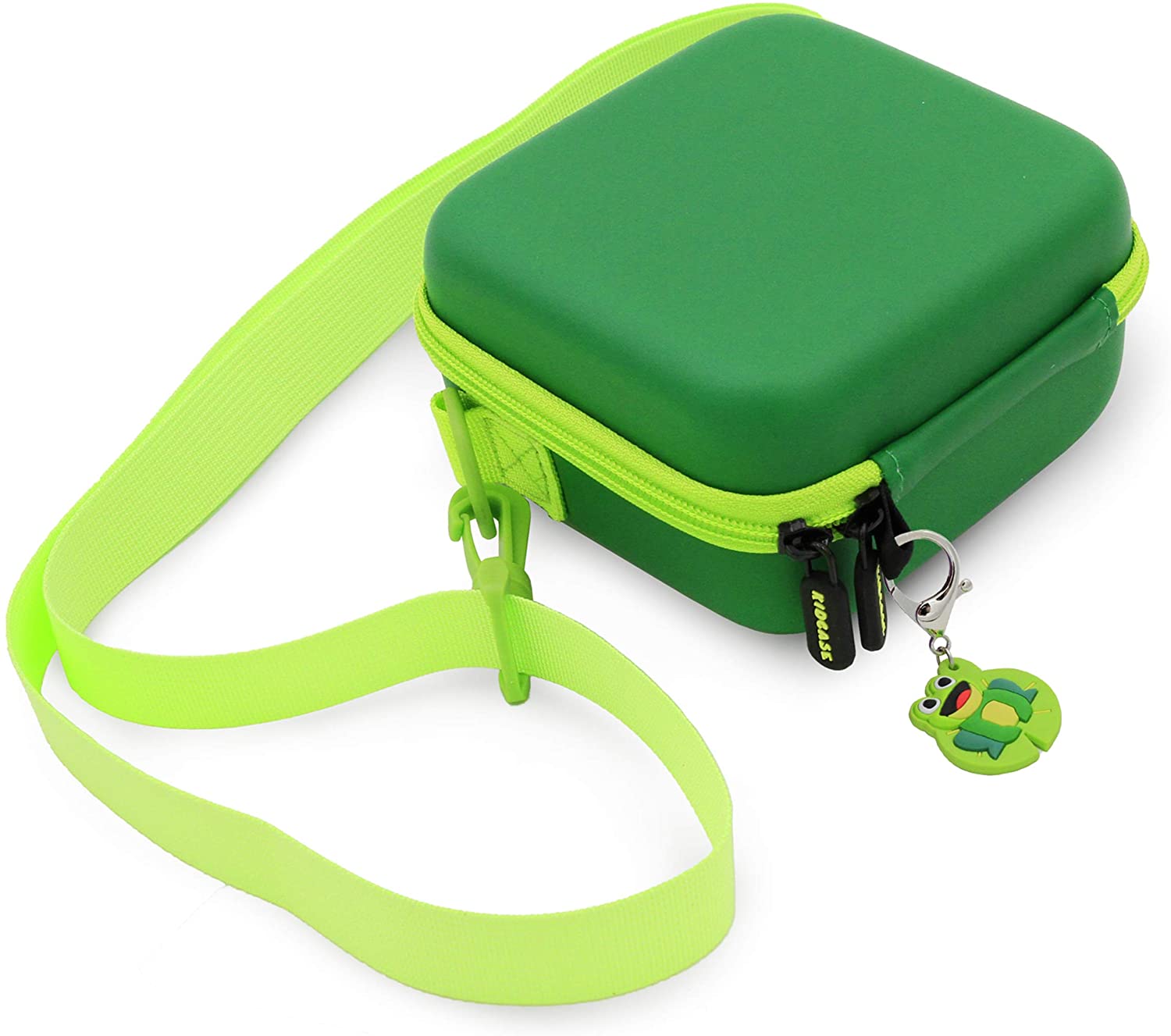 CASEMATIX Waterproof Travel Camera Case for Little Tikes Tobi 2 Director's Camera - Compatible with Tripod & Charging Cable - Durable Green Protective Storage Bag for Kids Travel, School Projects & Outdoor Adventures
