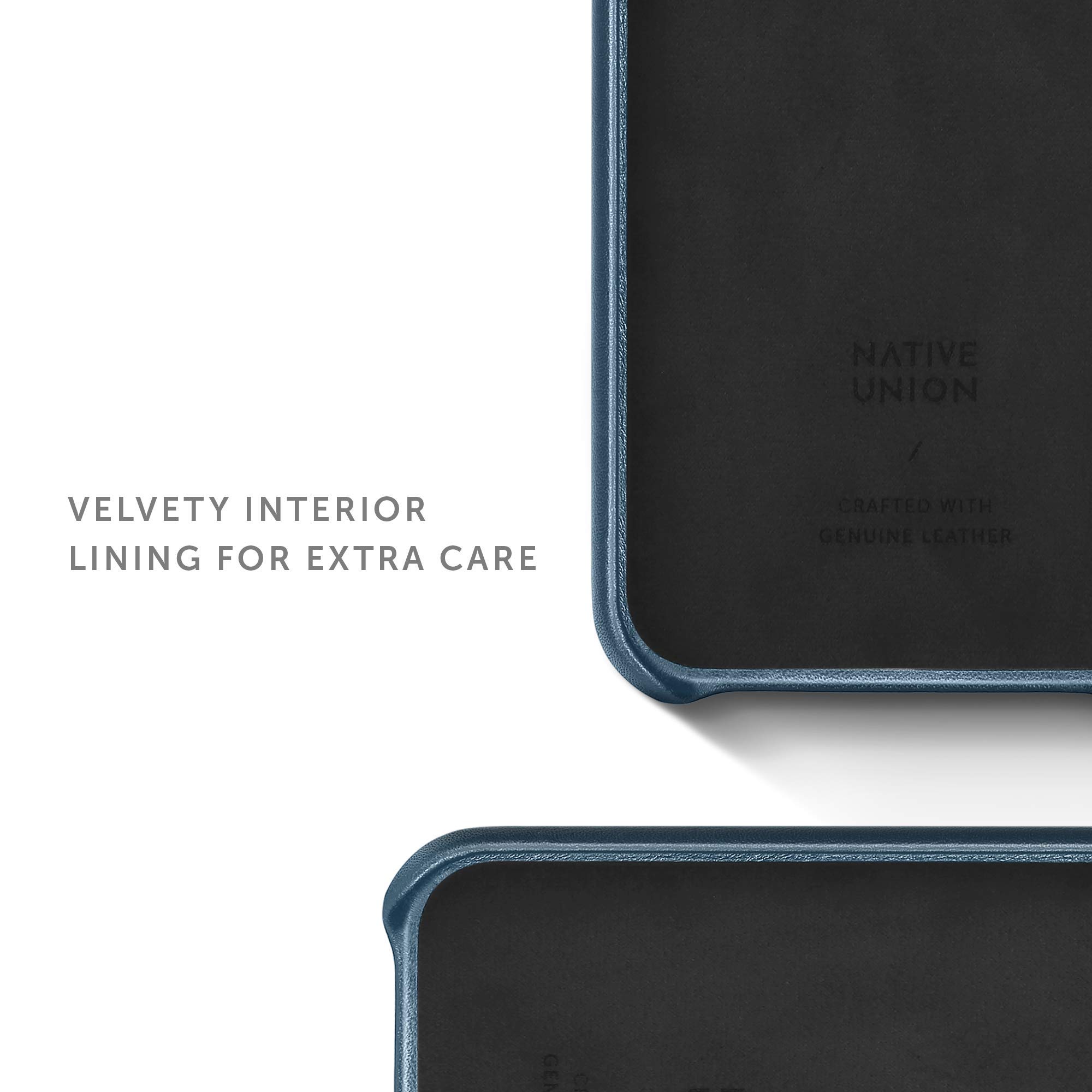 Native Union Bundle: Tempered Glass Screen Protector & Clic Card Case for iPhone 11 Pro/XS/X - Indigo Blue | Scratch Protection & Wallet Functionality for Everyday Use