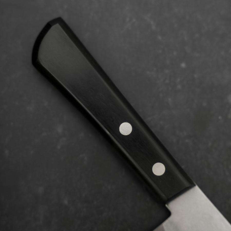 Premium Santoku Knife 165mm - VG-1 Stainless Steel Blade with Nashiji Finish & Ergonomic Western Black Handle - Perfect for Slicing, Dicing, and Chopping Vegetables, Meat, and Fish