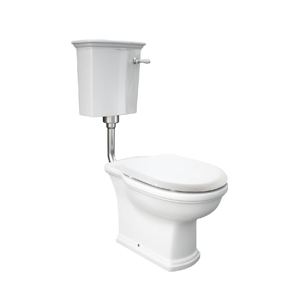 Fienza 870630WA Washington RAK Front Lever Adjustable Link S Trap 270-320mm Toilet Suite in White - Perfect for Modern Bathroom Renovations & Water-Efficient Homes