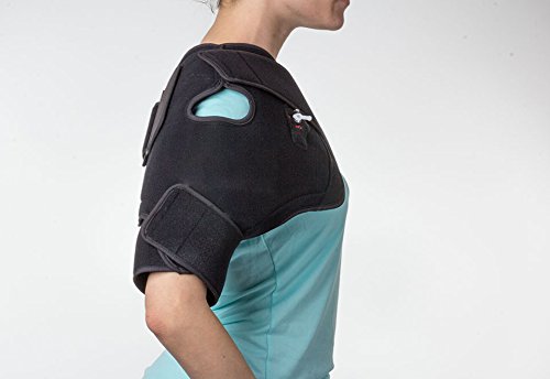 Hot & Cold Shoulder Compression Wrap for Pain Relief - Left Arm Support for Arthritis, Injury & Post-Surgery Recovery - Ideal for Athletes & Office Workers
