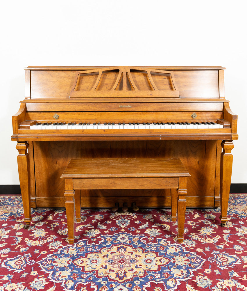 Baldwin 42 Acrosonic Upright Piano - Satin Oak Finish | Vintage Piano with Serial Number 1432089 | Perfect for Home, Studio & Music School Use