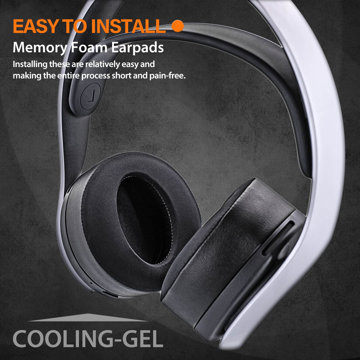 PS5 Pulse 3D Headset Replacement Ear Pads - Cooling Gel Earpads for Playstation 5 Headphones (Comfortable Gaming & Long Play Sessions)