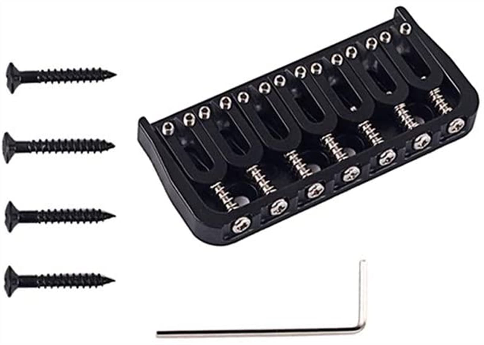 7 String Electric Guitar Bridge - Heavy Duty Metal Hardtail Saddle Replacement Part | Perfect for Guitar Upgrades & Repairs | Ideal for Rock, Metal & Studio Performances