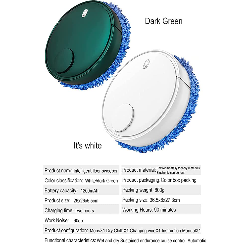 Smart Robot Mop Cleaner - Wet & Dry Vacuum for Home, Office, Bedroom Cleaning