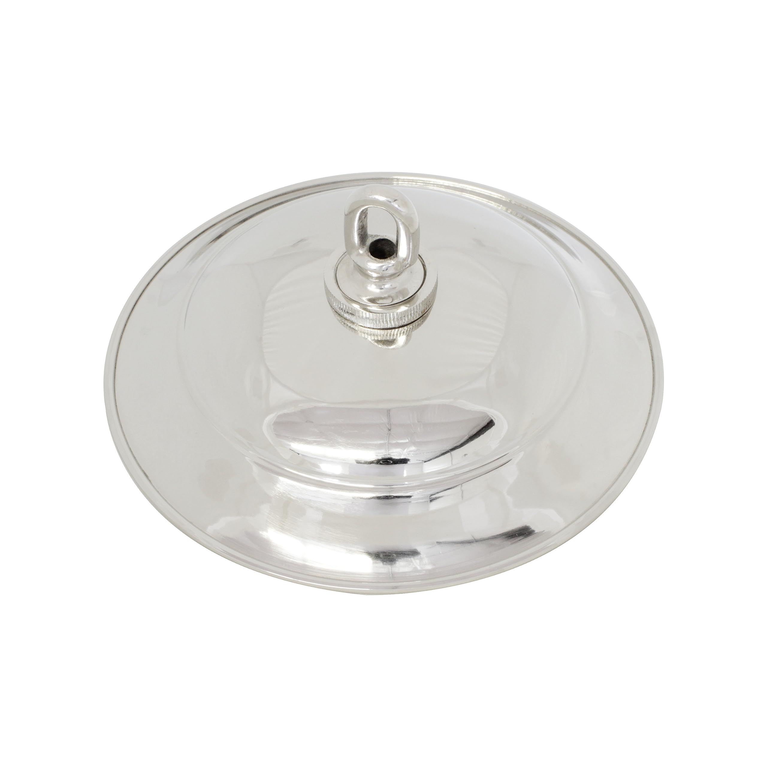 RCH Hardware CN-BR05-152 6 Inch Brass Round Ceiling Canopy in Polished Nickel Finish - Perfect for Chandeliers, Pendant Lights & Ceiling Fixtures Installation