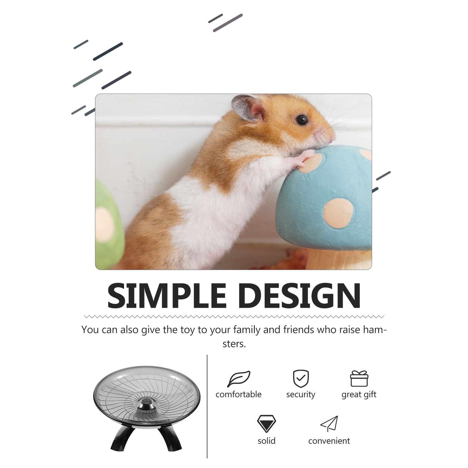 Super Silent Hamster Exercise Wheel - Flying Running Wheel for Hamsters & Guinea Pigs | Durable Small Pet Accessories for Cage & Playtime