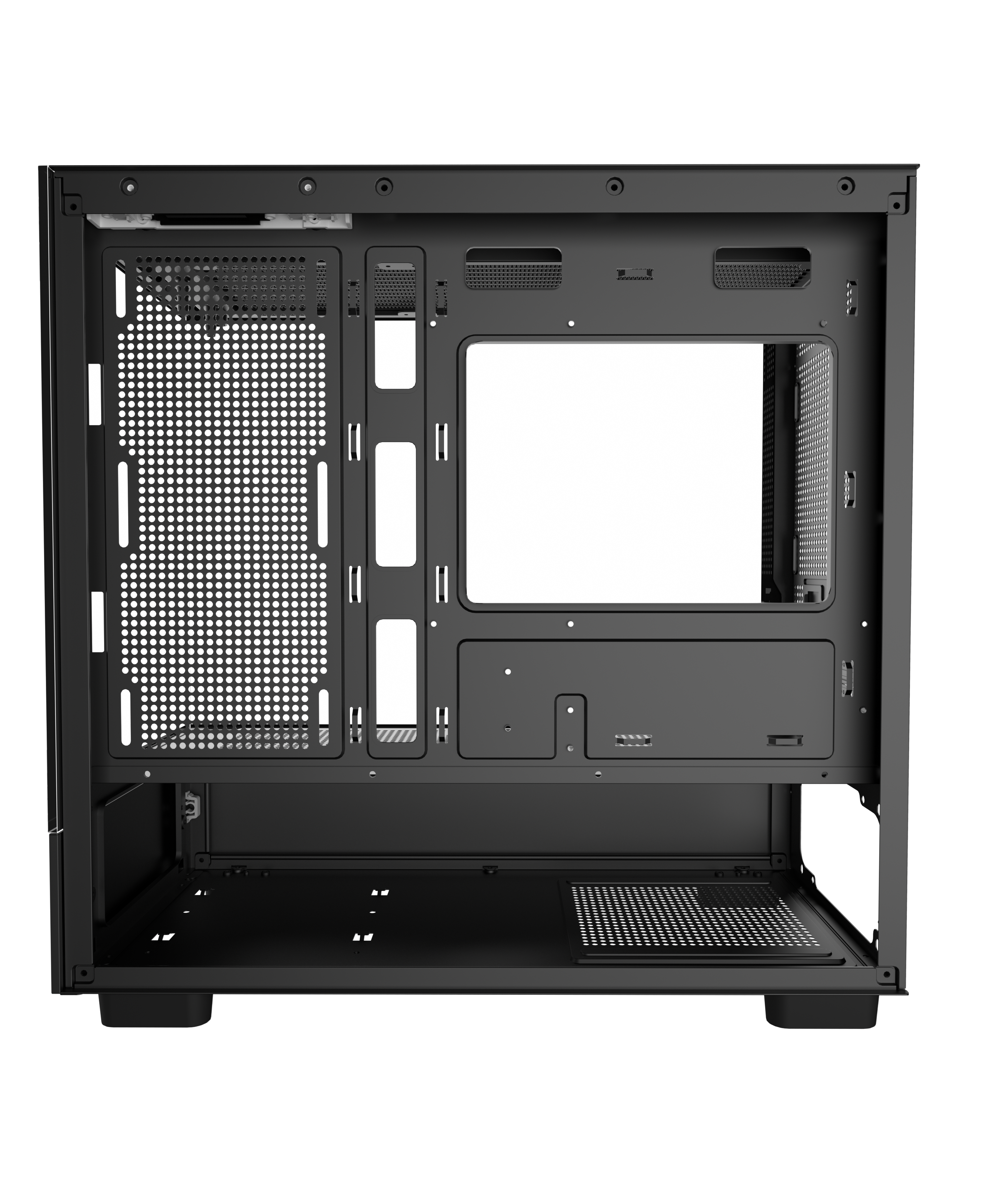 1st Player Mi5 M ATX ITX PC Gaming Case - Compact Mid Tower Computer Case for Gaming PC Build, Black | Perfect for Small Spaces & LAN Parties