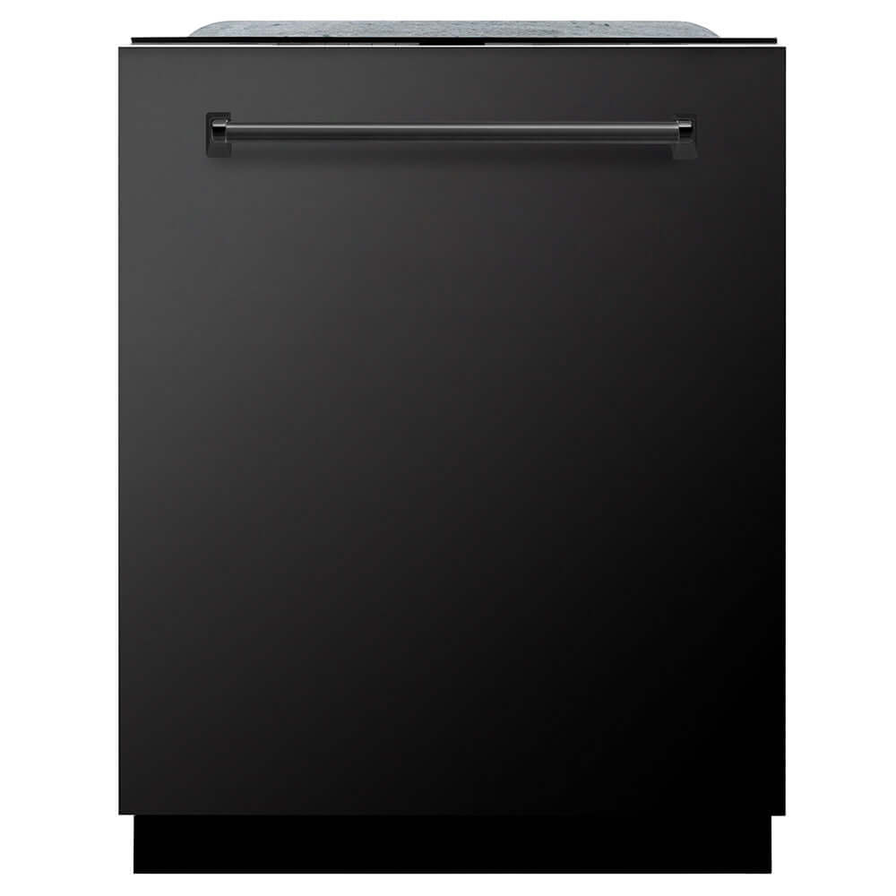 ZLINE 24 Inch Monument Series 3rd Rack Top Touch Control Dishwasher - Black Stainless Steel Panel, Ultra Quiet 45dBa (DWMT BS 24) | Perfect for Modern Kitchens, Small Families & Energy-Efficient Homes