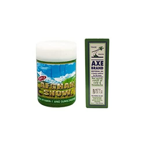 RSINC Afghan Snow Skin Cream - Daily Use Face Moisturizer for Dark Spot Removal & Skin Brightening, Matte Finish for All Skin Types (100g) + Free AXE Universal Oil | Perfect for Glowing Skin & Even Tone at Home or Travel