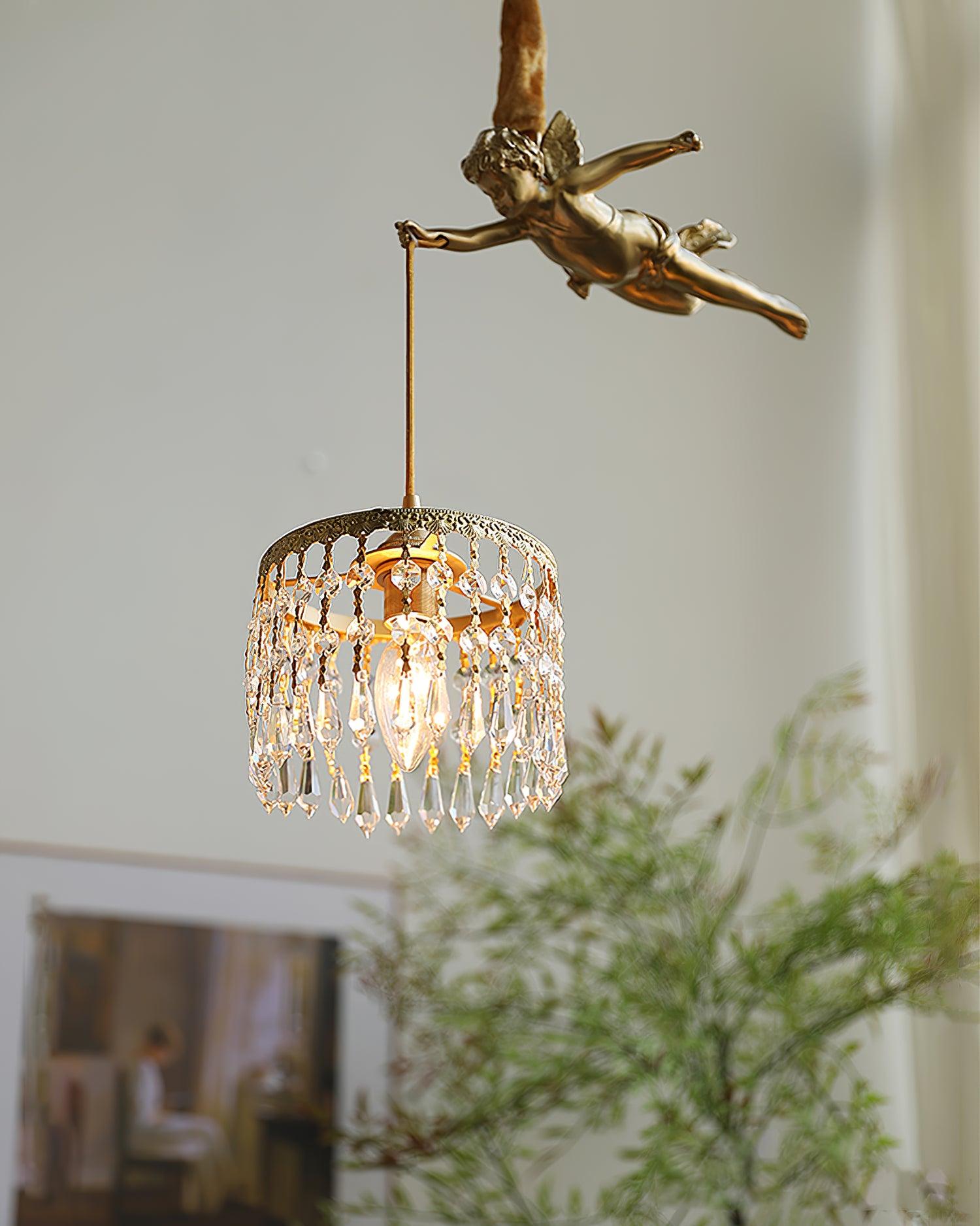 Angel Pendant Light - Elegant Ceiling Chandelier for Bedroom, Dining Room & Living Room Decor - Perfect for Home, Office & Wedding Venue Lighting