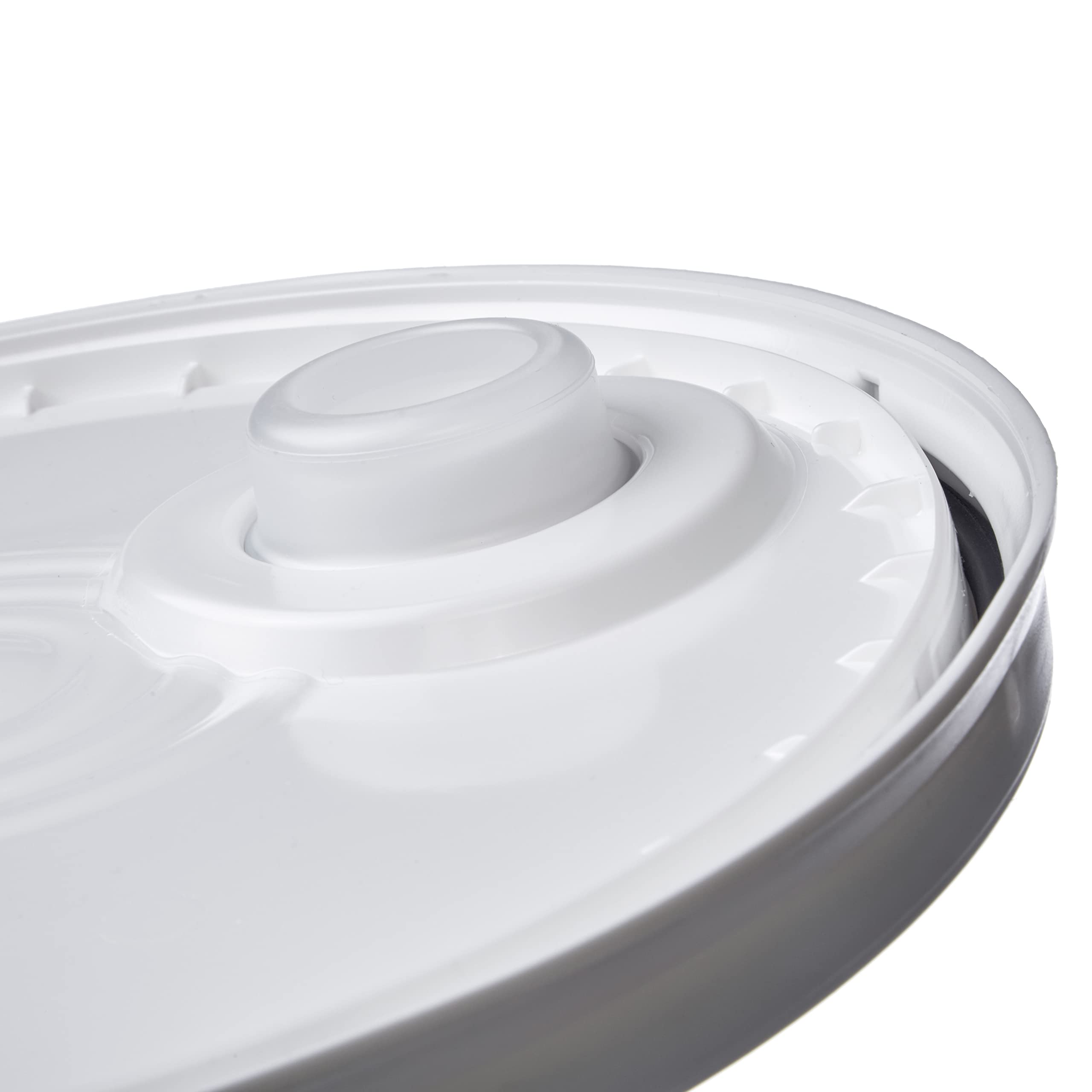 **Premium 3.5 Gallon White Bucket with Spouted Lid – 4 Pack – Durable & Leak-Proof for Home, Garden, and DIY Projects**    *(Use Cases: Perfect for paint mixing, gardening, cleaning supplies storage, and construction projects.)*