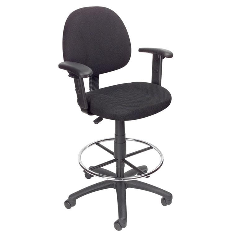 Ergonomic Boss Contoured Drafting Office Chair [B1615] - Adjustable Height & Lumbar Support for Architects, Designers & Long Work Hours