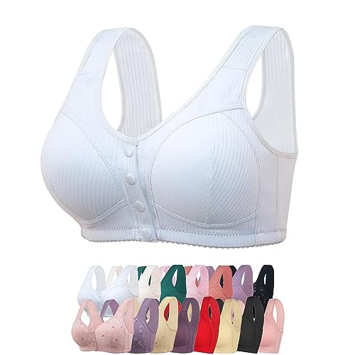 Comfortable Daisy Bra for Seniors - Front Snap Closure Bras with Adjustable Straps for Older Women - Perfect for Daily Wear, Post-Surgery Recovery & Nursing Comfort