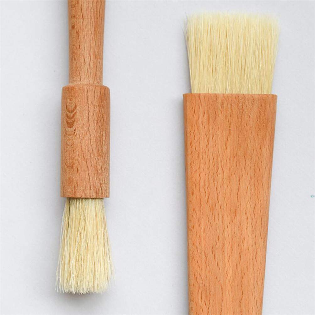 Wooden Handle Pastry Brushes for Baking, BBQ, Cooking & Marinade - Perfect for Cake Decorating, Grilling, and Kitchen Use