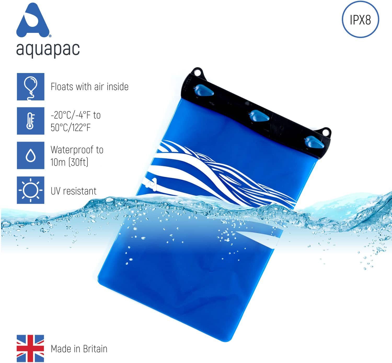 Aquapac Large Waterproof Shoulder Case - IPX8 Certified Dry Bag for Hiking, Kayaking & Outdoor Adventures - Keep Your Gear Safe in Any Weather