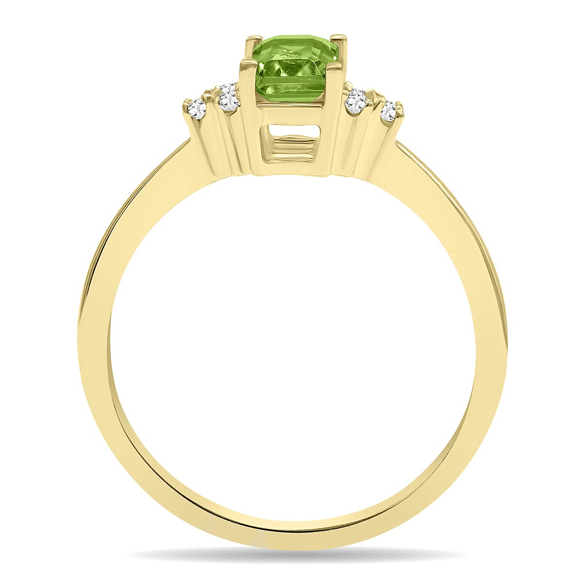 10K Yellow Gold Gemstone & Diamond Ring - Emerald, Sapphire, Blue Topaz, Amethyst | Elegant Jewelry for Women, Perfect for Engagement, Anniversary & Special Occasions