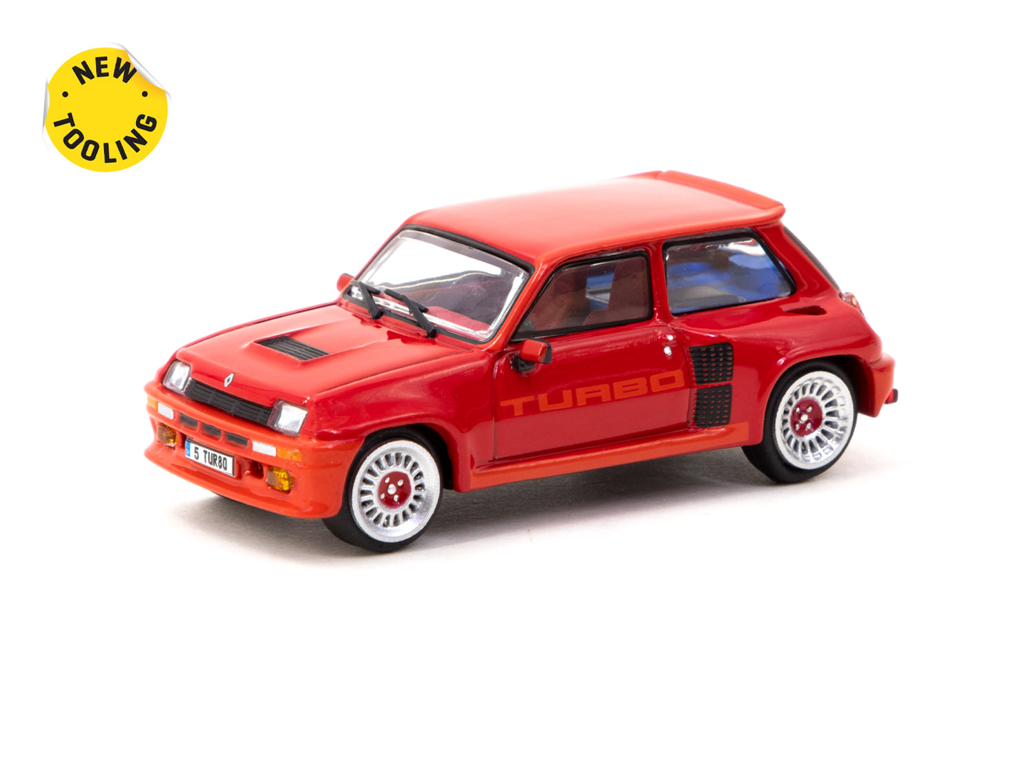Tarmac Works 1/64 Scale Renault 5 Turbo Diecast Model Car - Red Collectible Toy Vehicle for Display & Racing | Perfect for Collectors, Kids Play & Car Enthusiasts