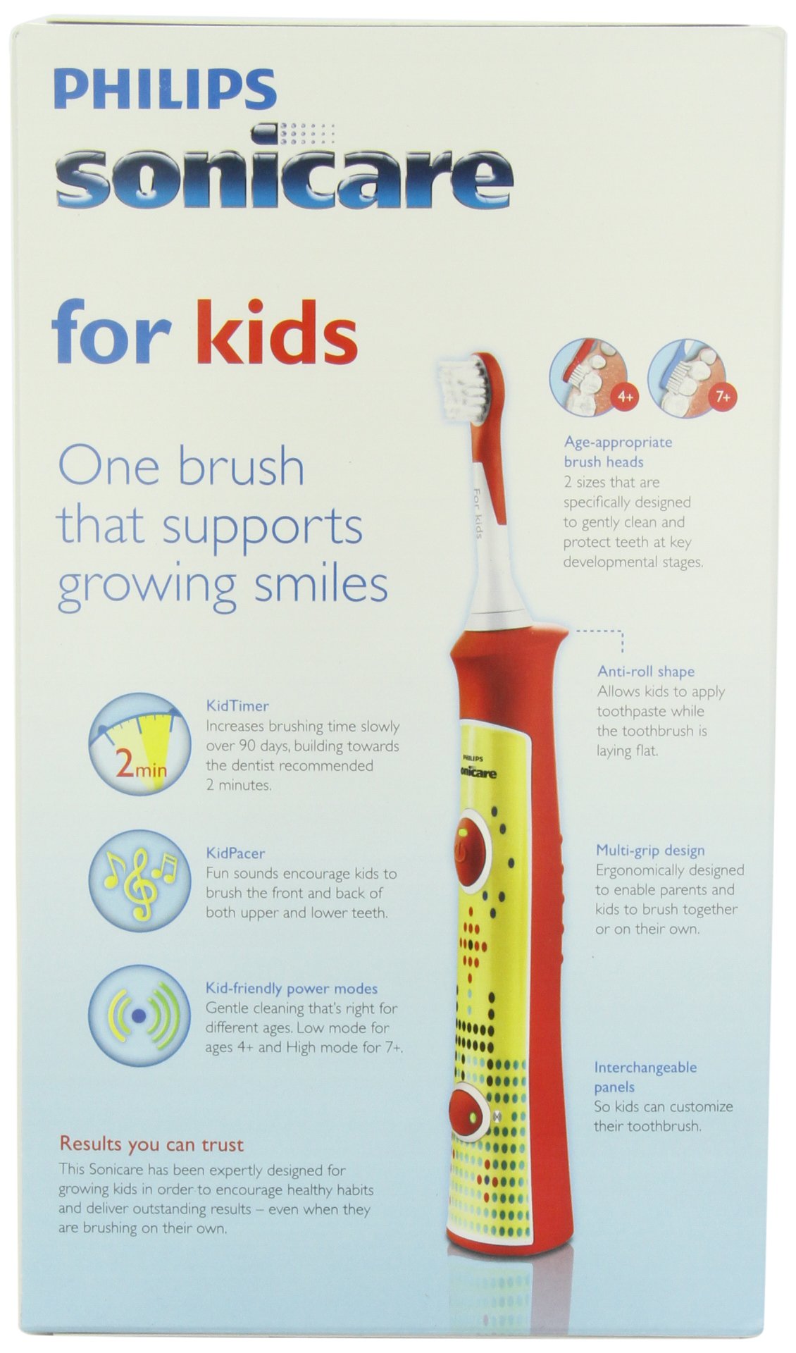 Philips Sonicare HX6311/02 Kids Rechargeable Electric Toothbrush - Gentle Sonic Cleaning for Children's Teeth, Ideal for Daily Oral Care & Healthy Smiles