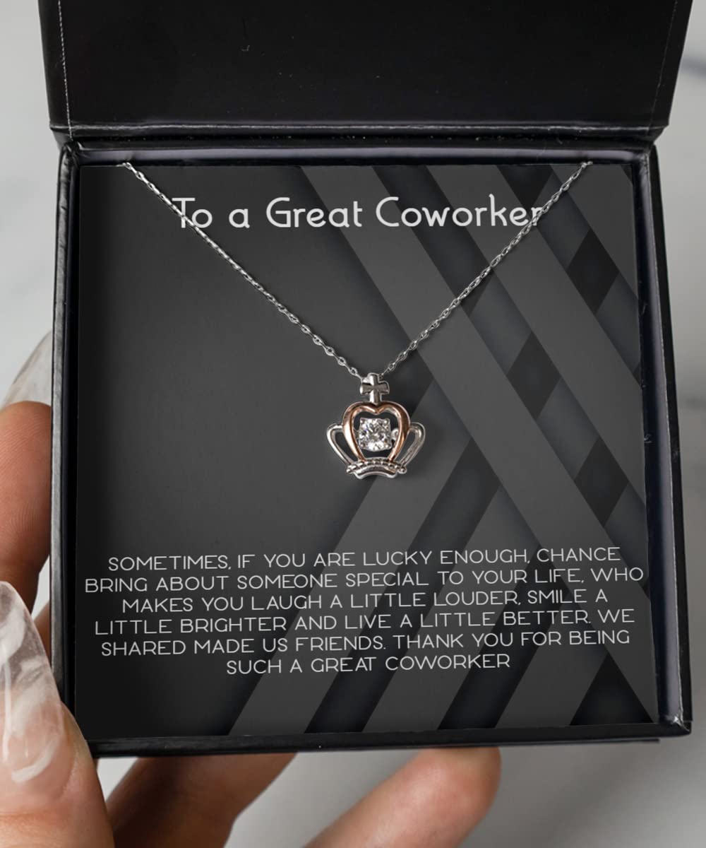 Zapbest Crown Pendant Necklace - Elegant Coworker Gift for Birthday, Farewell & Appreciation | Perfect for Office Parties, Team Celebrations & Professional Milestones