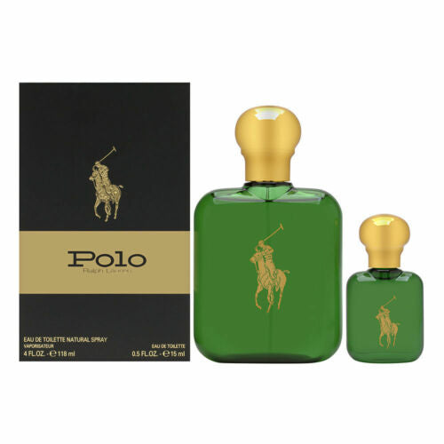 Ralph Lauren Men's Polo Green 2-Piece Gift Set - Cologne & After Shave for Grooming & Special Occasions