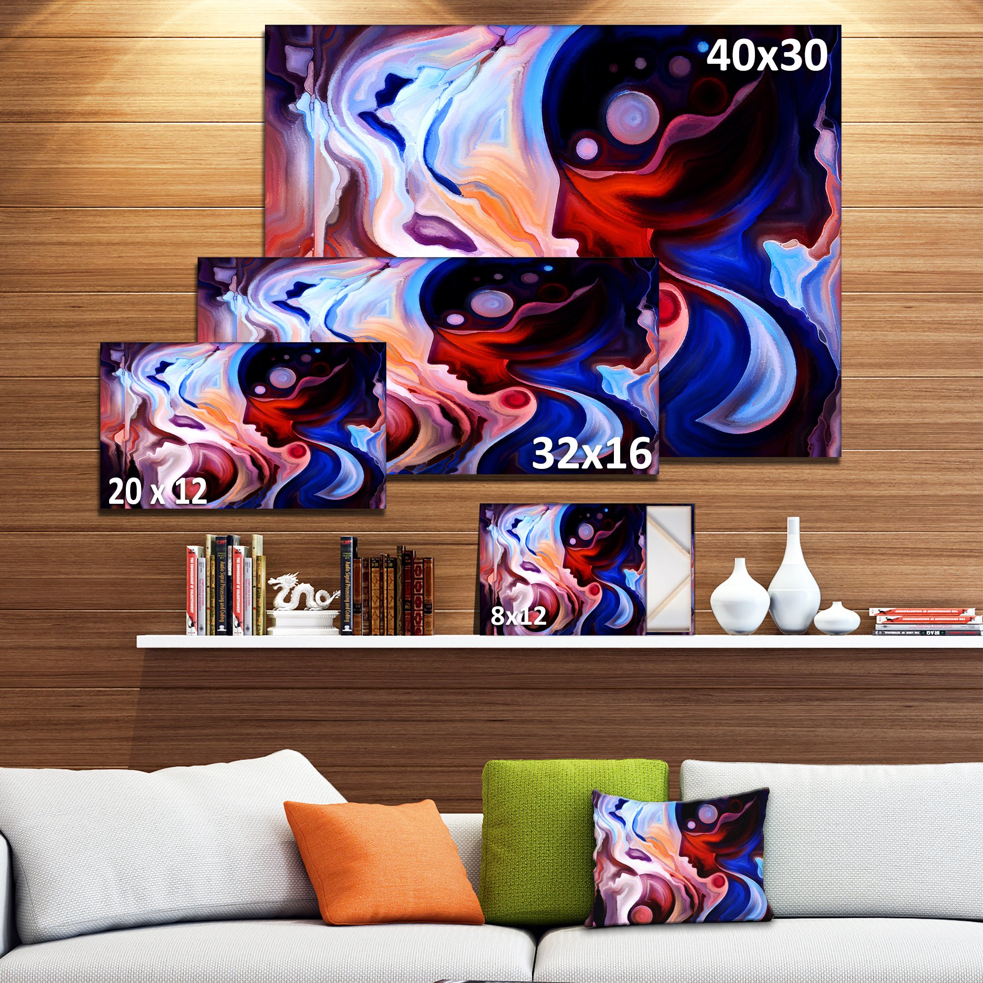 Abstract Canvas Art Print - Modern Woman Painting Wall Decor for Living Room, Bedroom & Office | Handmade Artwork for Home & Gifts