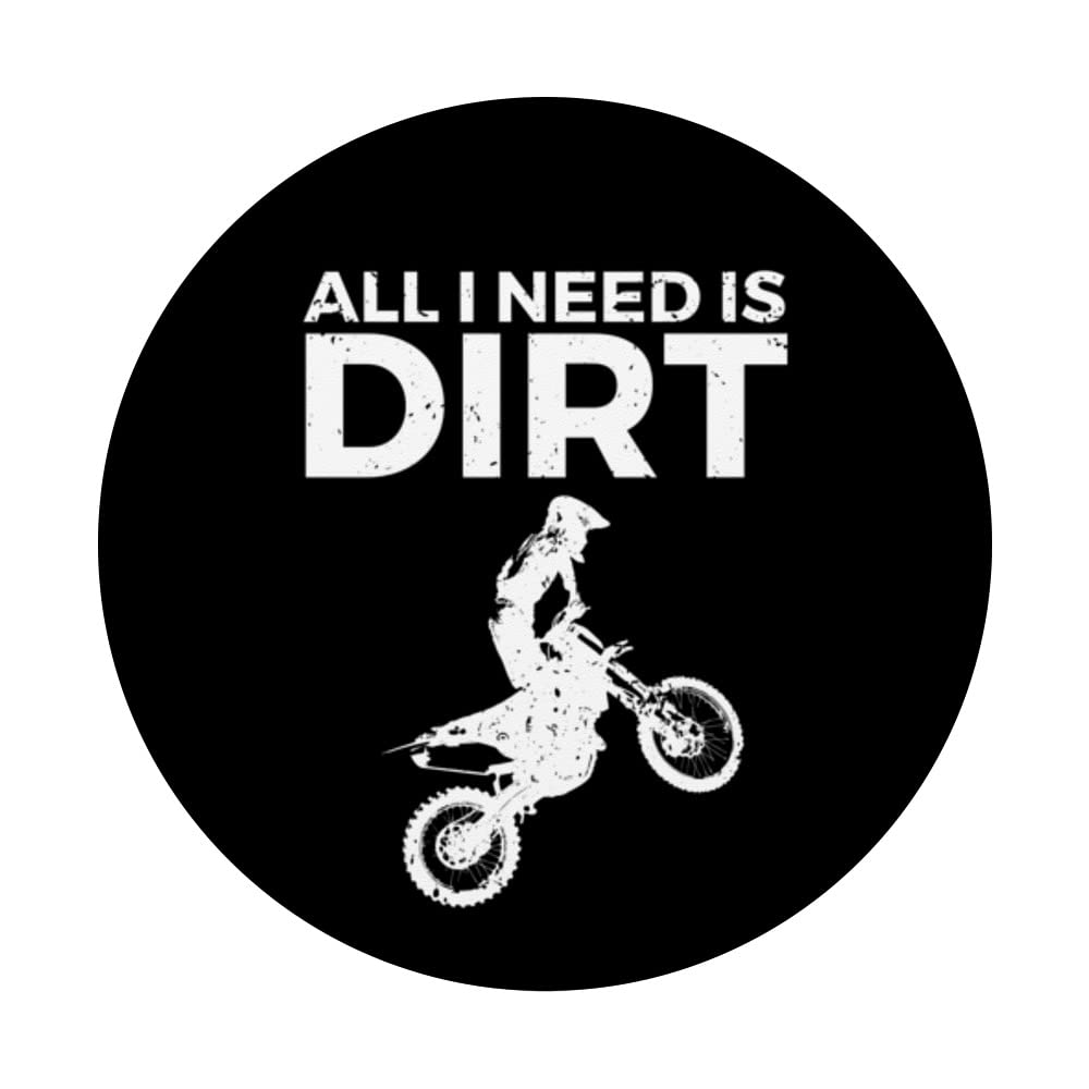 Funny Dirt Bike Rider Motocross Racer PopSockets Swappable PopGrip - Perfect for Motorcycle Enthusiasts & Off-Road Adventures